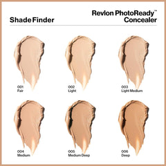 Revlon concealer size comparison next to finger showing portable, travel-friendly benefit