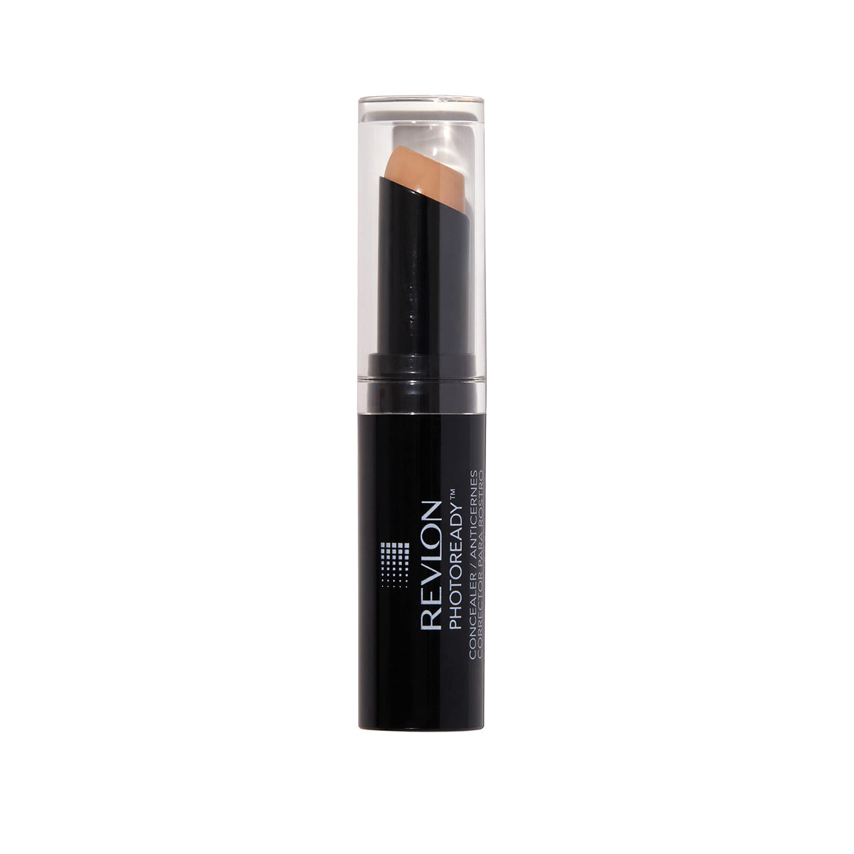 Revlon concealer stick front view showing sleek packaging and easy grab