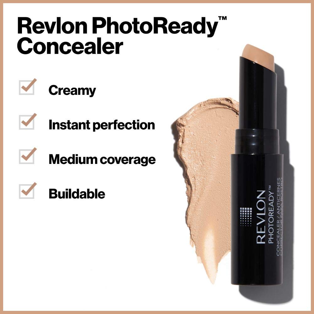 Revlon concealer swatch texture in Deep 006 showing creamy finish for blendable coverage benefit