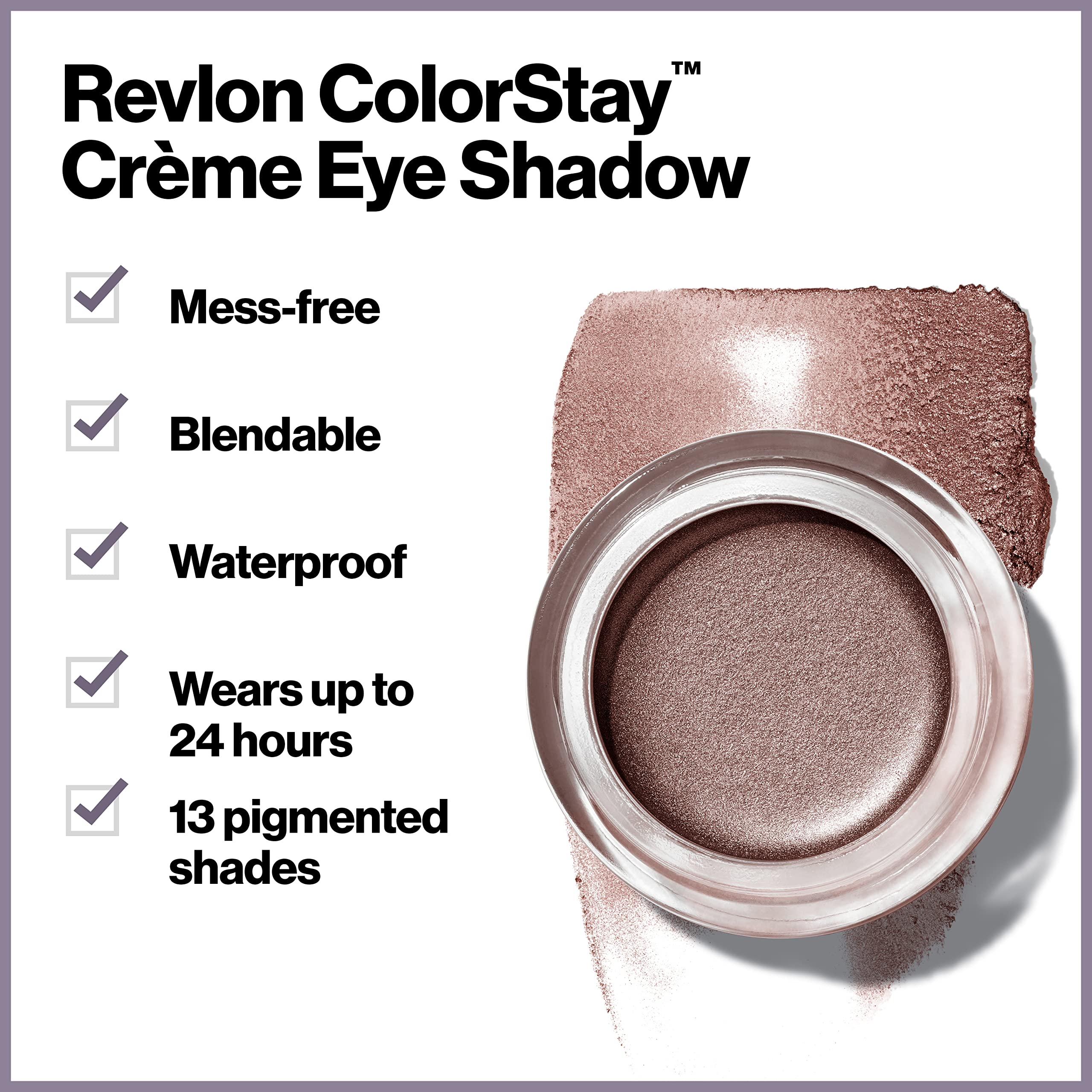 Revlon crème eyeshadow paired with palettes showing layering and color-mixing potential