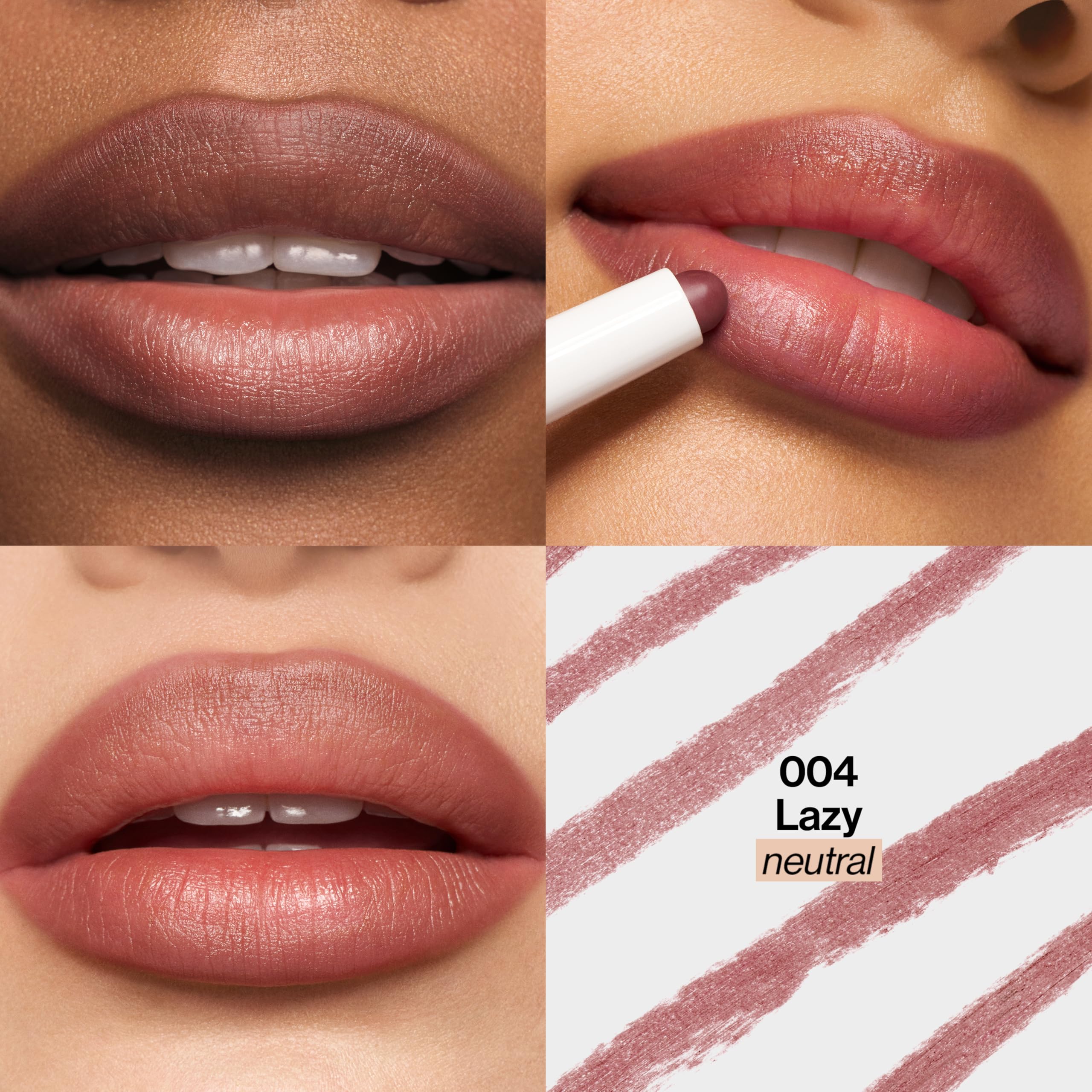 REVLON domed tip close-up demonstrating precise, lip-hugging shape for easy overlining