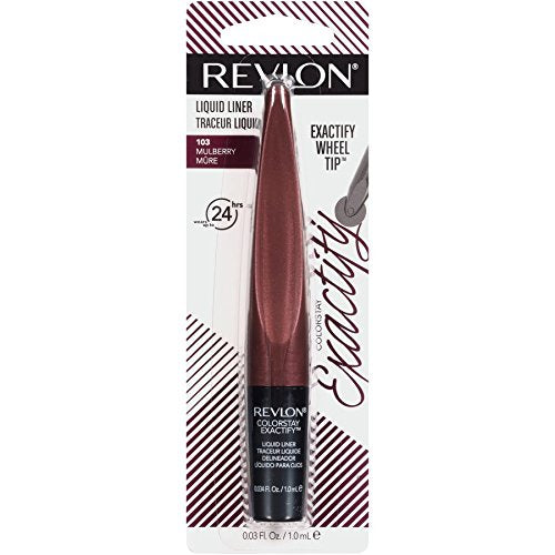 REVLON Exactify wheel tip close-up highlighting no-skip application benefit