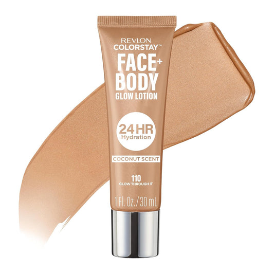 Revlon front packaging showing glow lotion for easy identification and quick grab