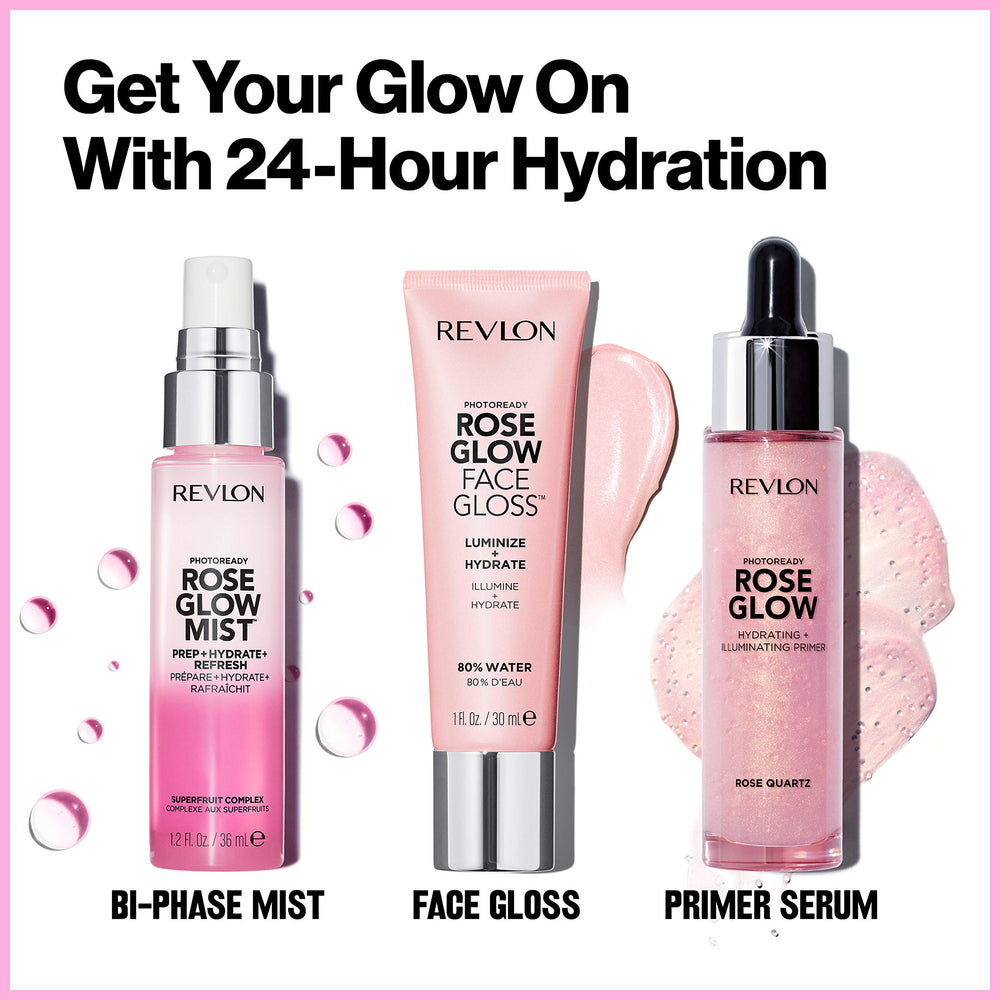 Revlon face gloss used as finisher on makeup in lifestyle setting adding natural radiance