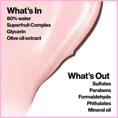 Revlon face gloss applied under foundation demonstrating smoother, luminous base finish