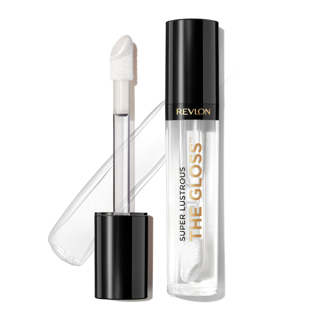 Revlon front tube Crystal Clear gloss showing sleek packaging and high-shine finish