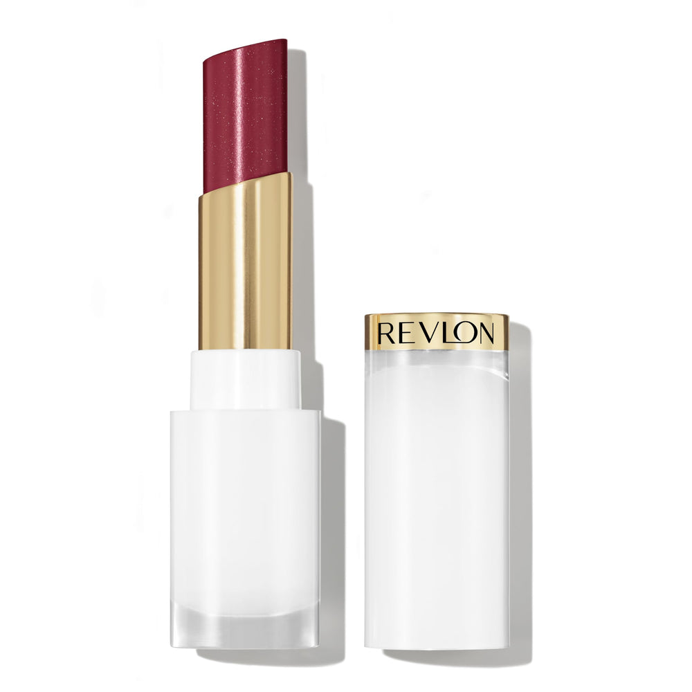 REVLON front view of Glass Shine Balm showing sleek tube and shade