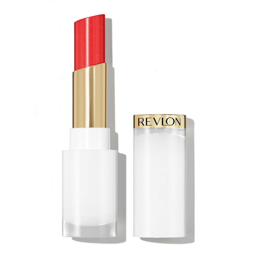 REVLON front view of tinted balm tube showing shade and sleek packaging for easy use