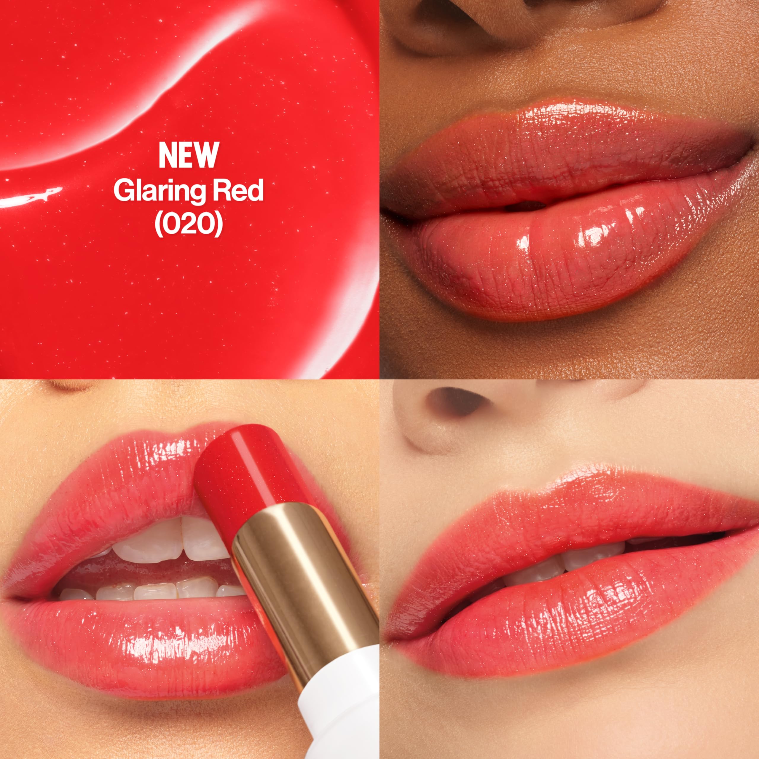 REVLON close-up of open slanted balm tip demonstrating smooth application glide