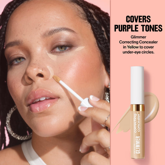 Revlon Glimmer applicator tip in view for precise under-eye correction