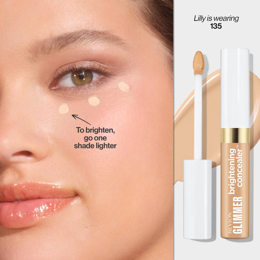 Revlon Glimmer applicator wand close-up demonstrating precise under-eye application