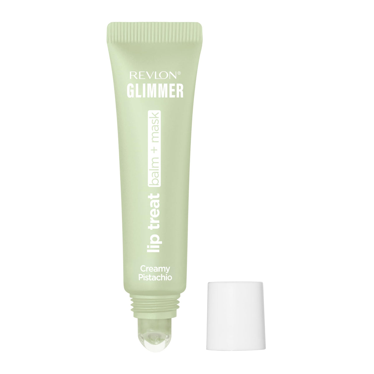 Revlon front packaging showing product and shiny pistachio tint benefit