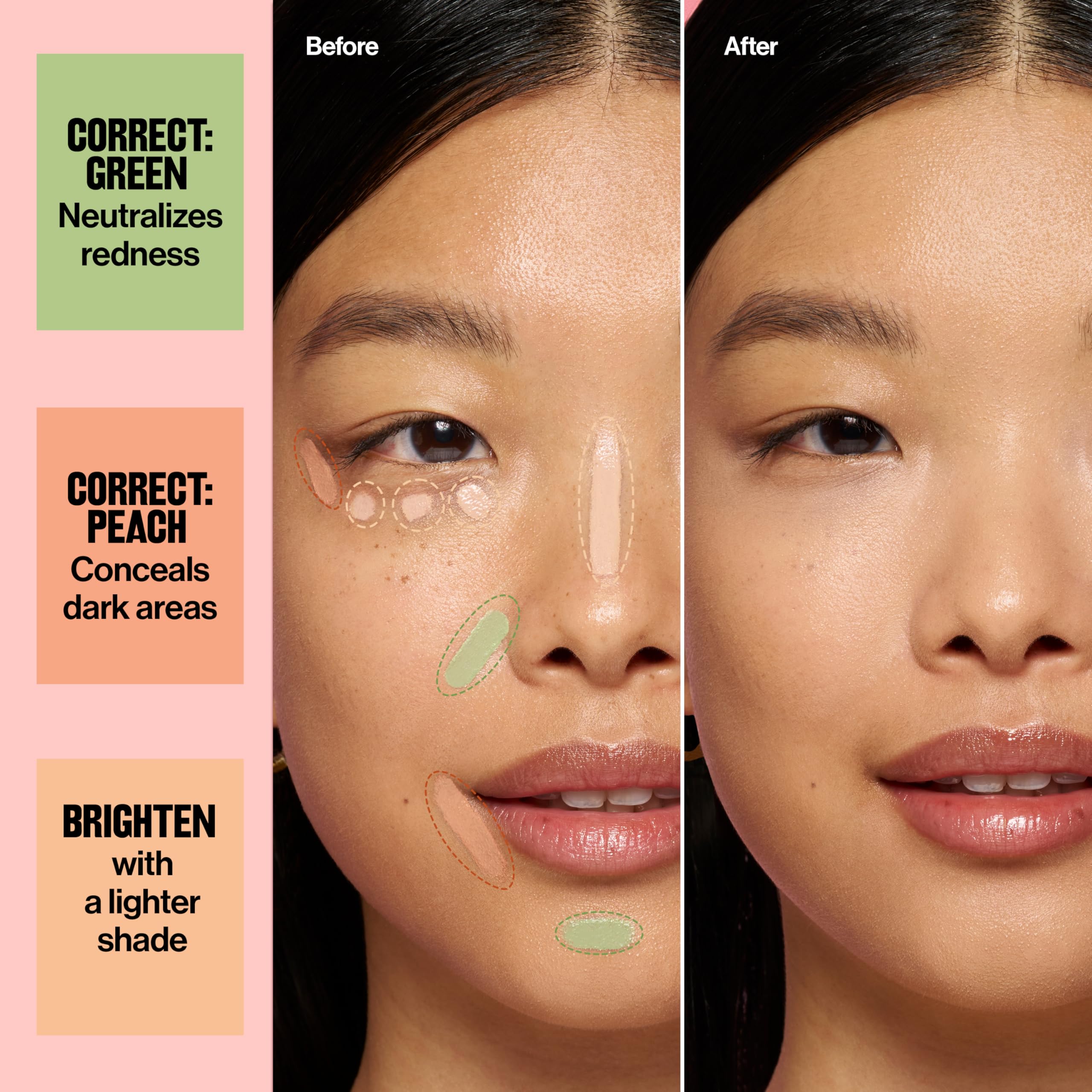 Revlon Glimmer used on cheekbone to highlight without shimmer for natural lift