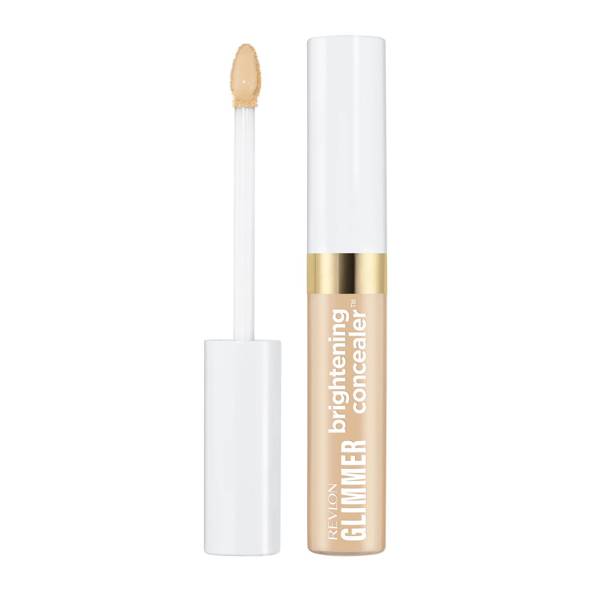 Revlon Glimmer front packaging showing product and shade label benefits