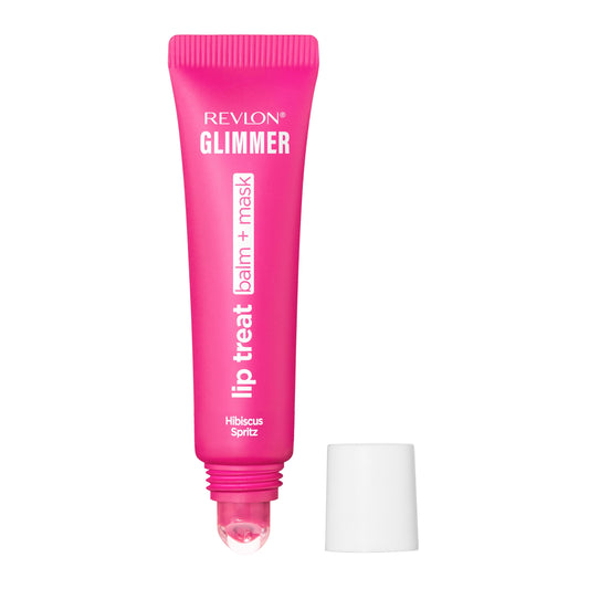 Revlon glimmer front packaging showing product and hibiscus tint for quick hydration benefit