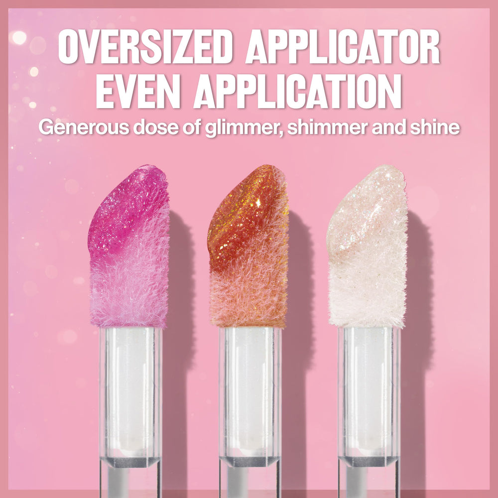 REVLON Rose Glow swatch texture displaying fuchsia shimmer and glow