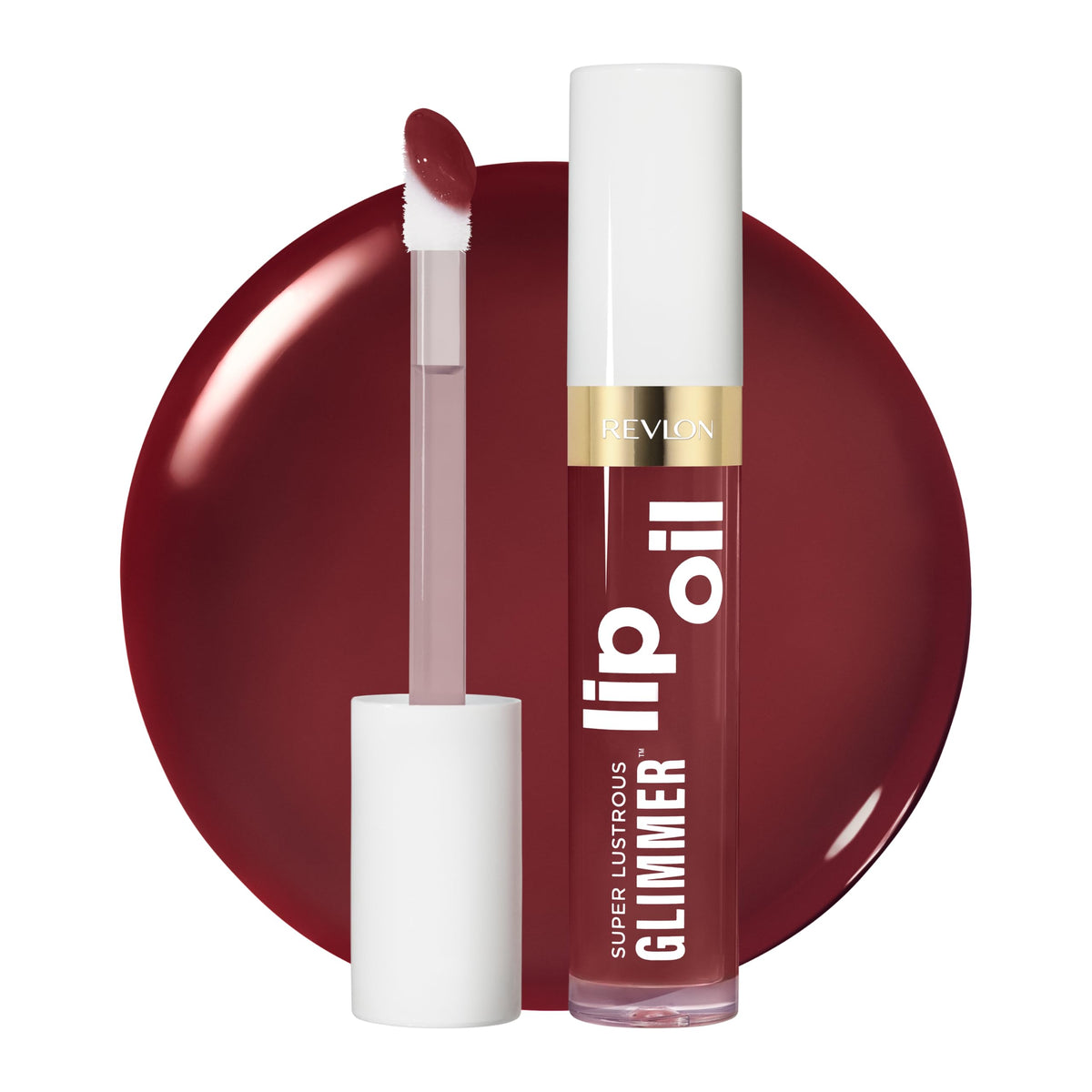REVLON tube front view showing sleek packaging and tinted shine benefit