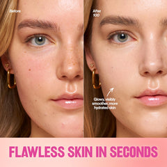Revlon Glimmer ingredient close-up highlighting plant-based squalane hydration
