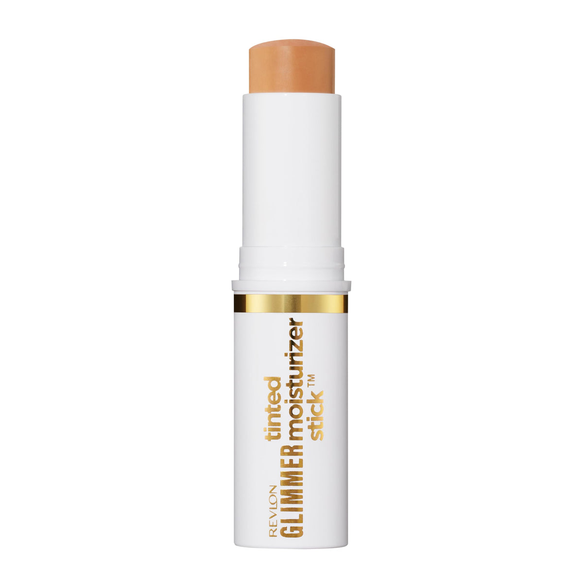Revlon Glimmer stick front packaging showing compact travel-friendly design and benefits