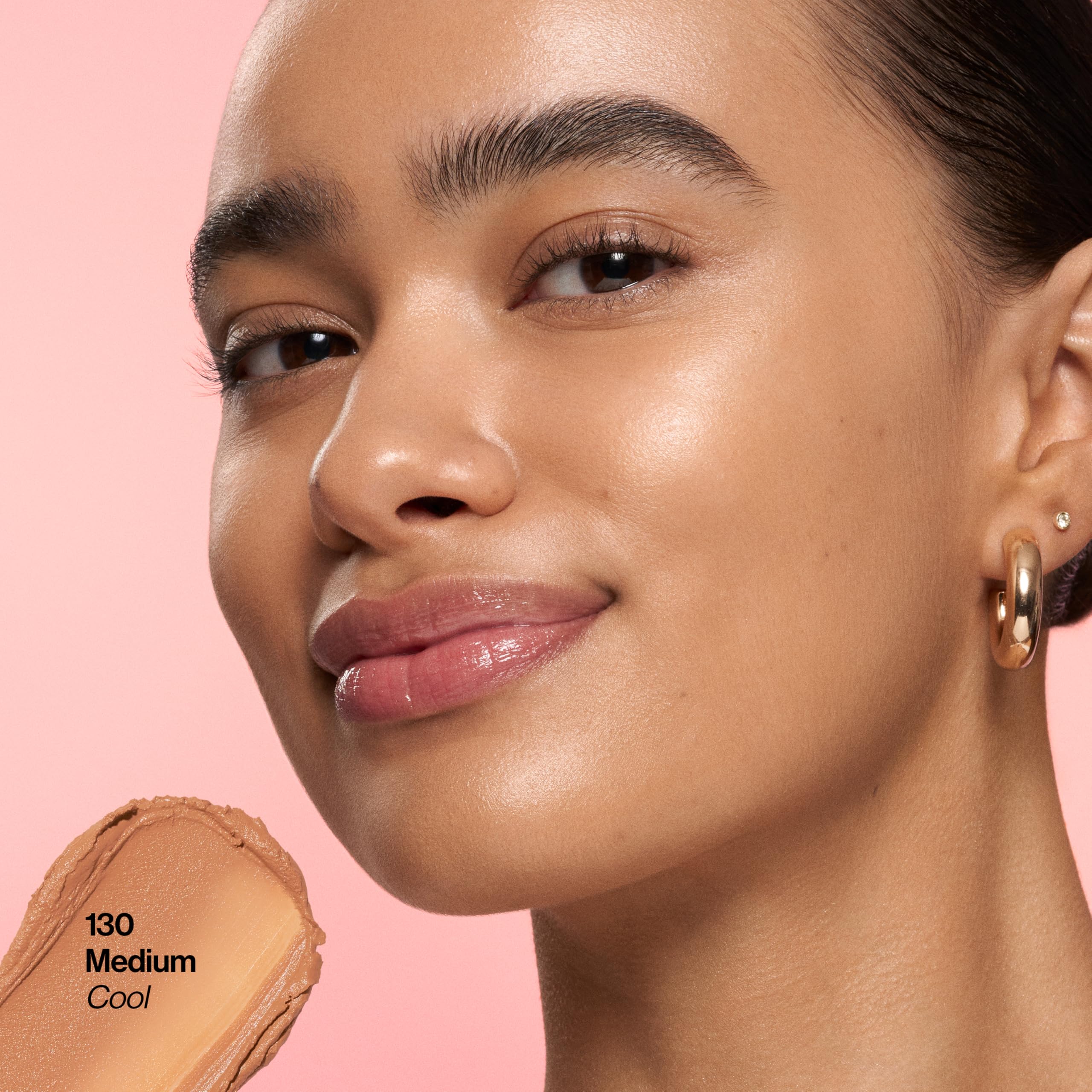 Revlon Glimmer stick twist mechanism close-up showing easy, mess-free application