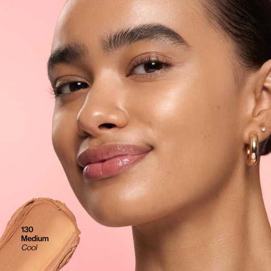 Revlon Glimmer stick twist mechanism close-up showing easy, mess-free application