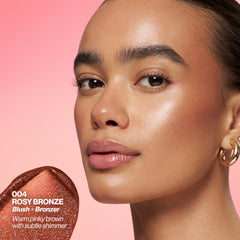 Close-up of Revlon Glimmer Super Balm creamy texture showing smooth blendability