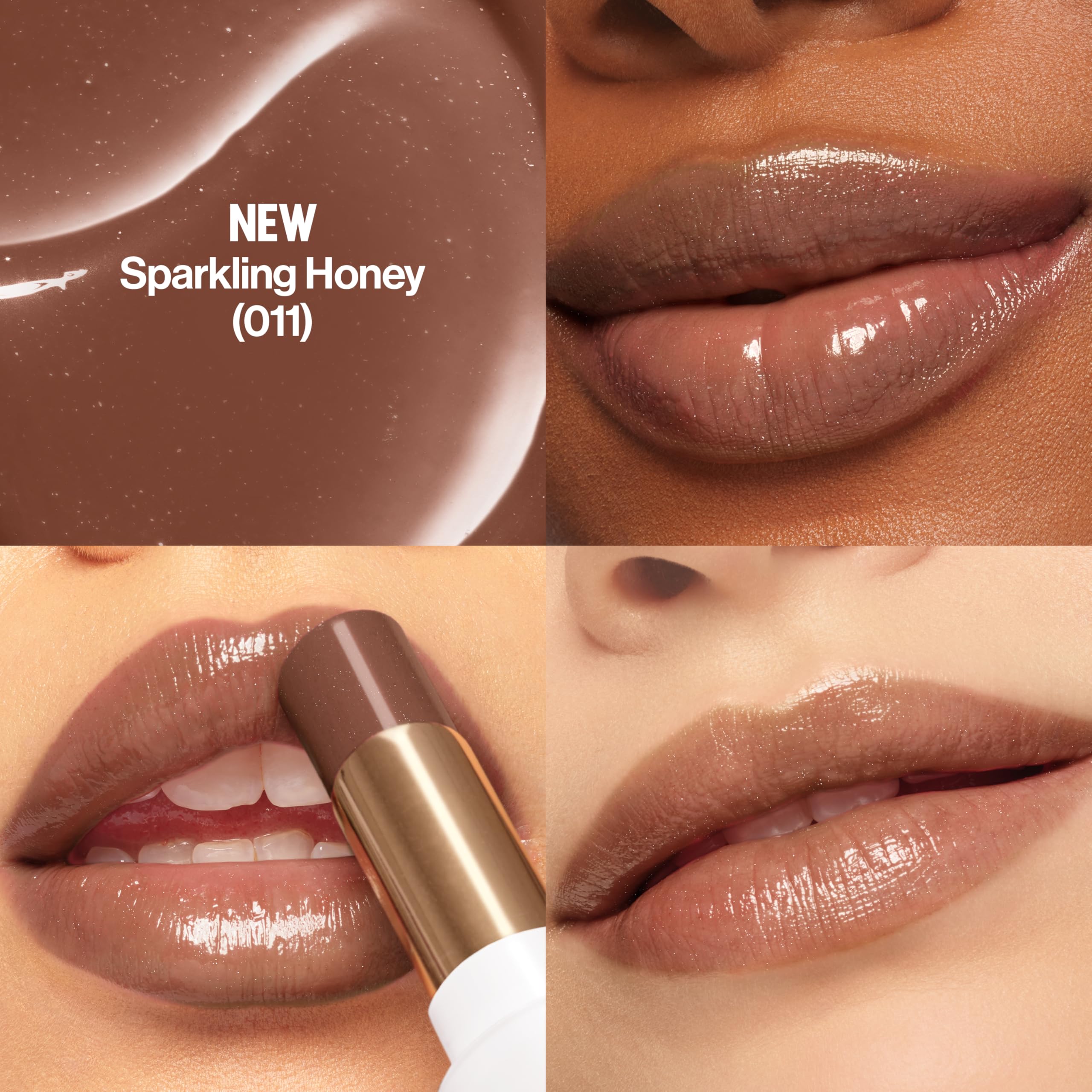 REVLON close-up of balm texture highlighting smooth glide and hydrating sheen