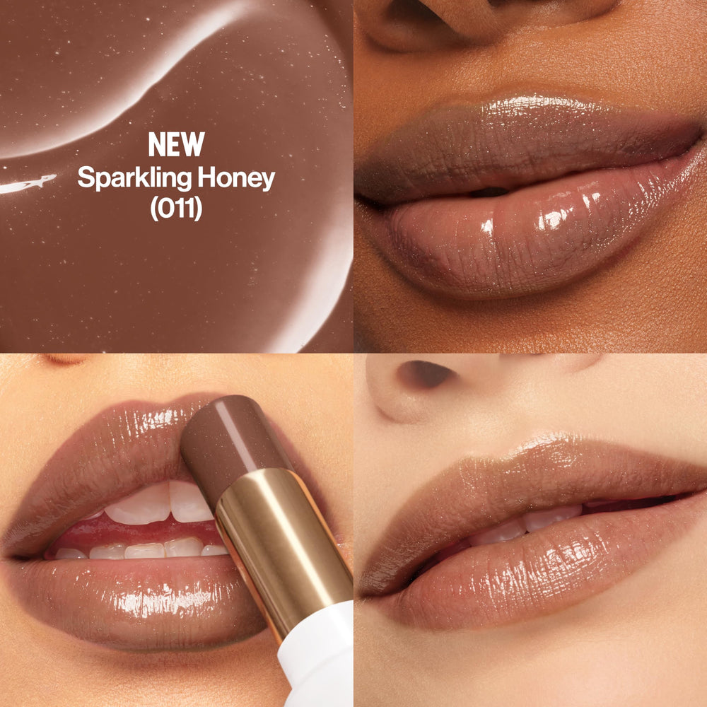 REVLON close-up of balm texture highlighting smooth glide and hydrating sheen