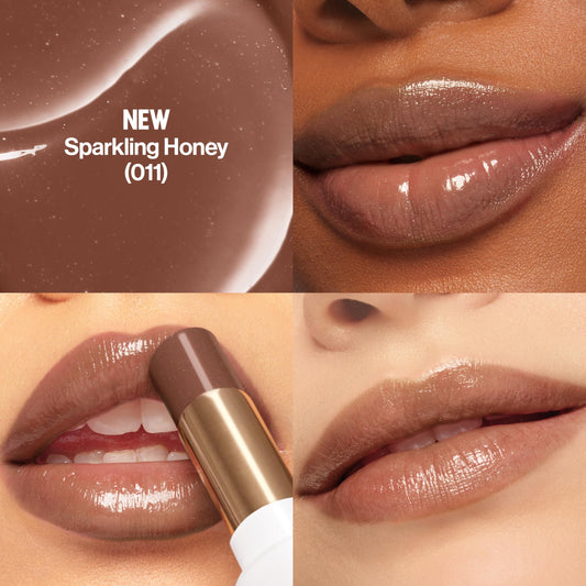 REVLON close-up of balm texture highlighting smooth glide and hydrating sheen