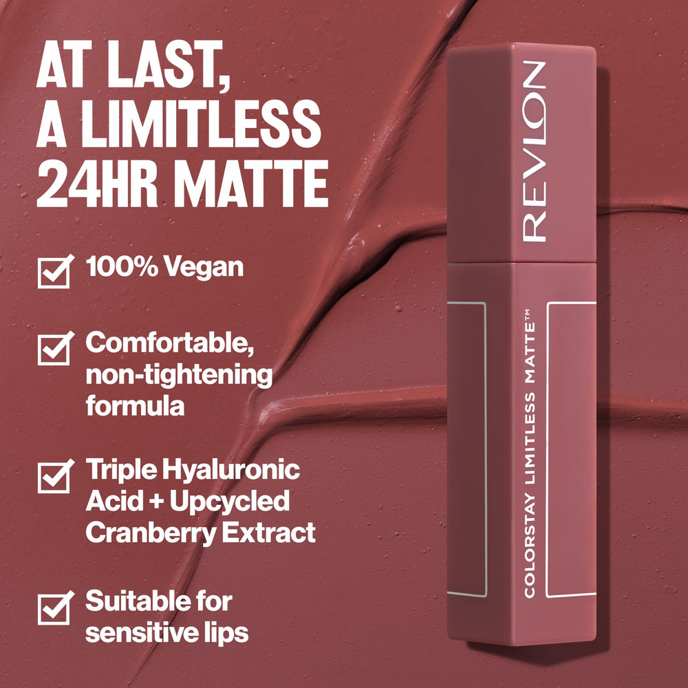 Revlon creamy matte texture swipe showing pigmented smooth finish