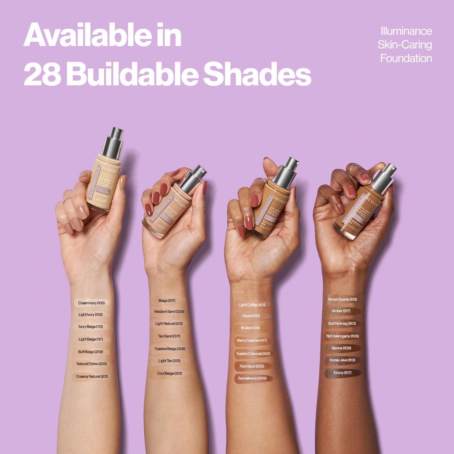 REVLON application with brush demonstrating even blendability and finish