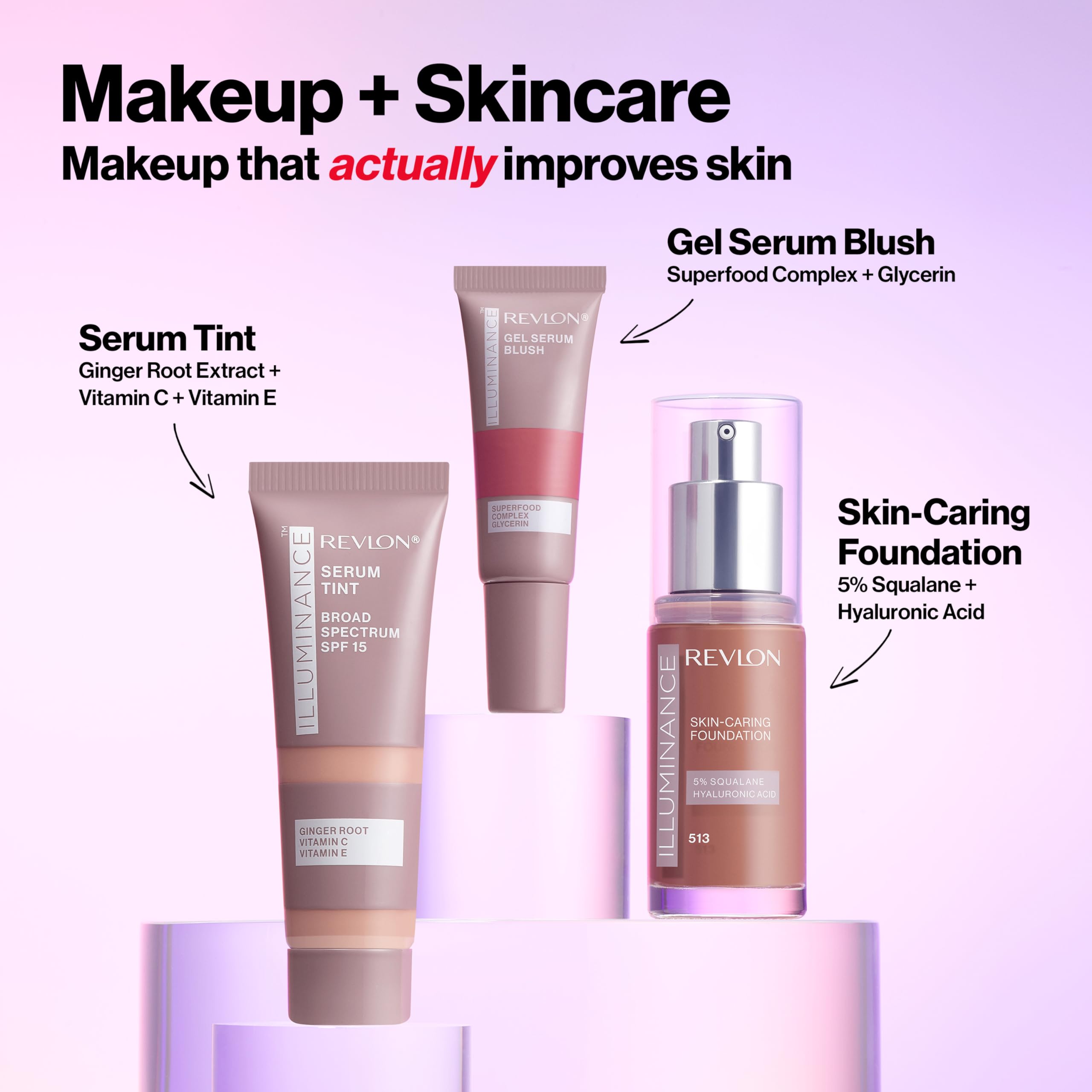 Revlon Illuminance blended on fingertip demonstrating easy application and seamless finish
