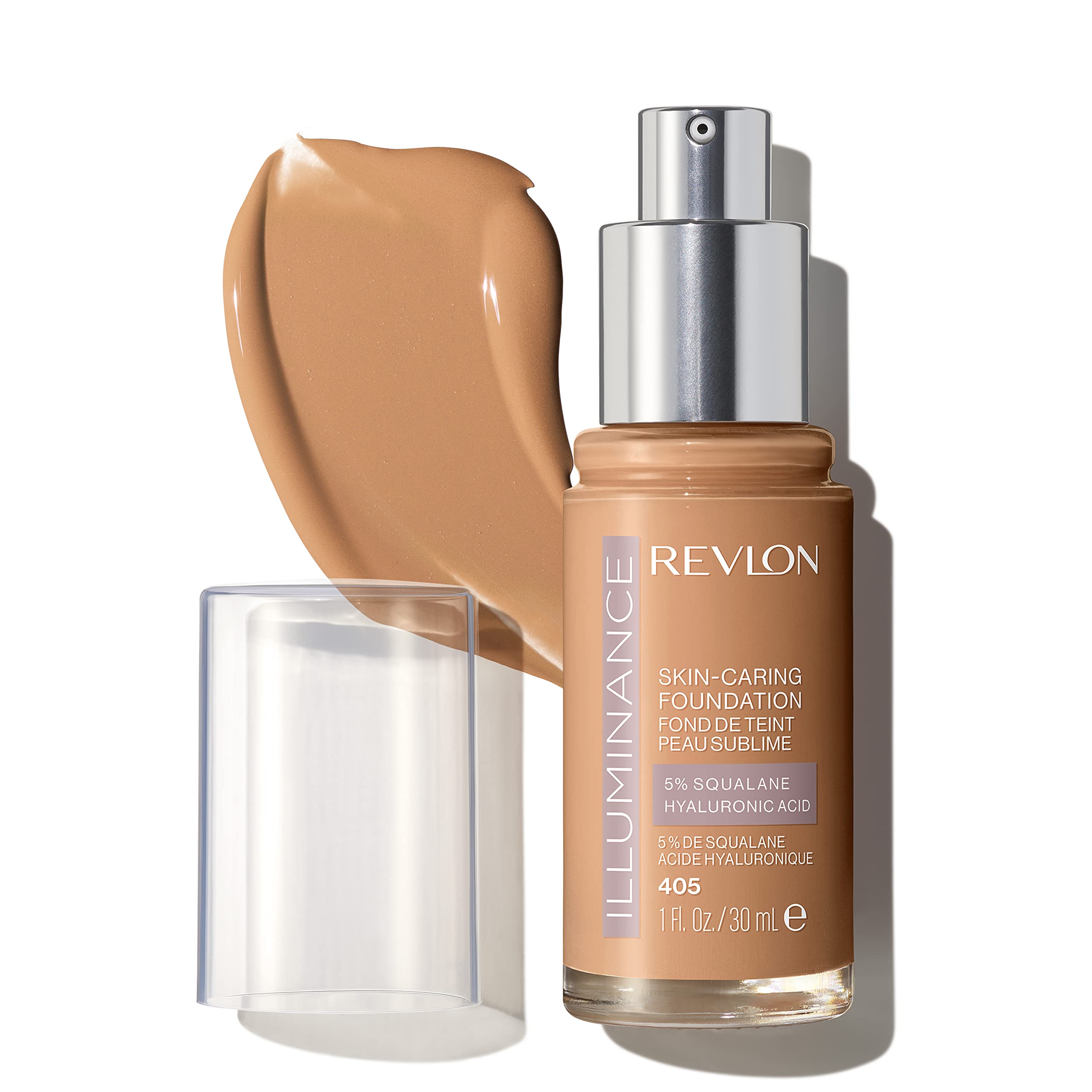 Revlon Illuminance front bottle showing sleek packaging and radiant finish benefit