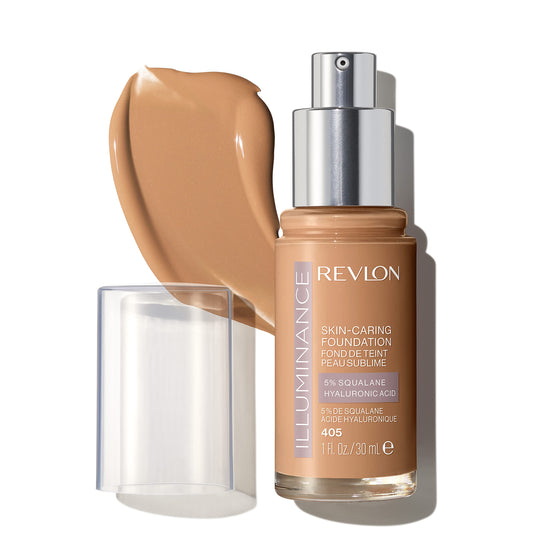 Revlon Illuminance front bottle showing sleek packaging and radiant finish benefit