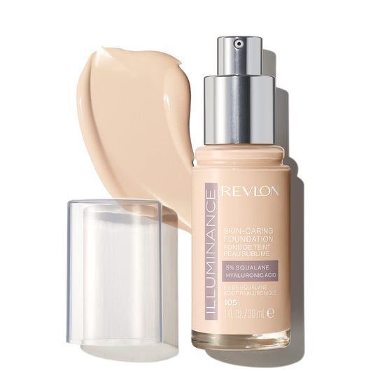 Revlon Illuminance front bottle showing shade and finish for easy recognition and selection