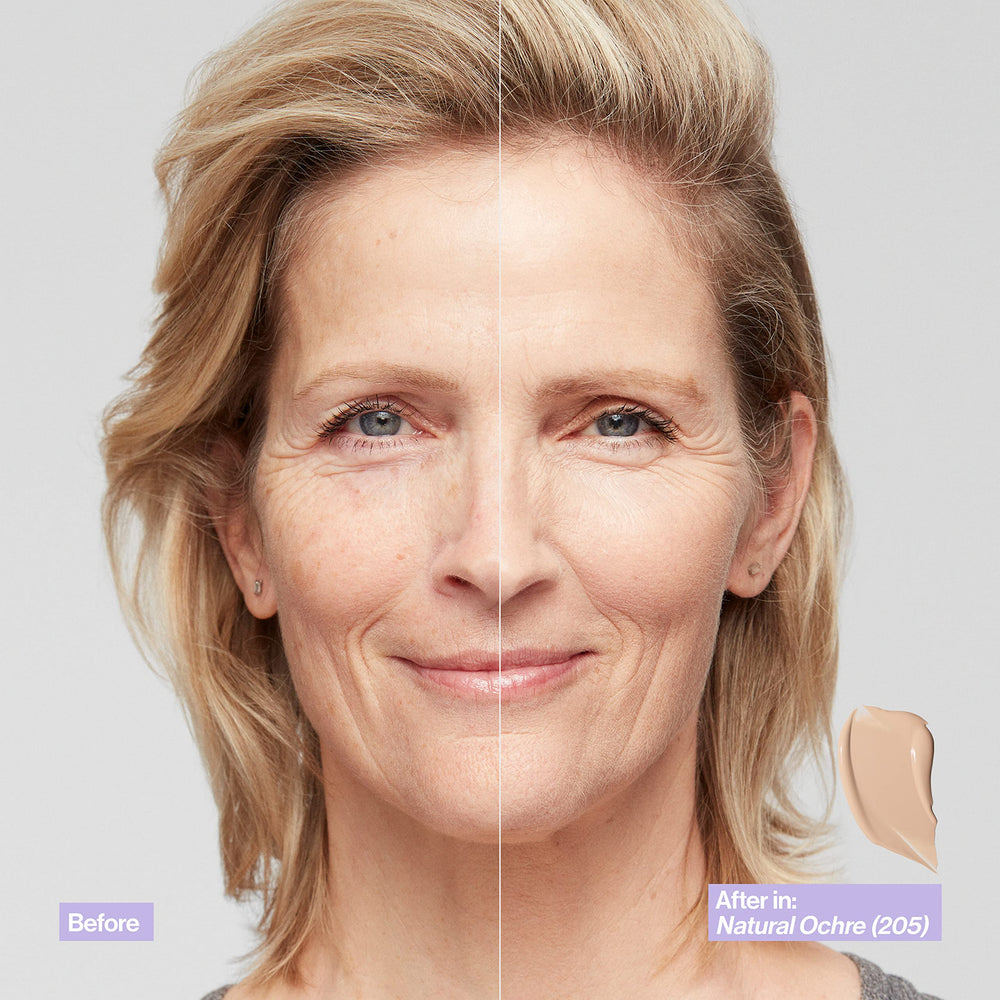 REVLON lifestyle shot in natural light showing luminous everyday look