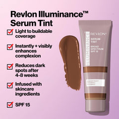 Revlon Illuminance close-up texture of tinted serum highlighting hydrating, lightweight finish