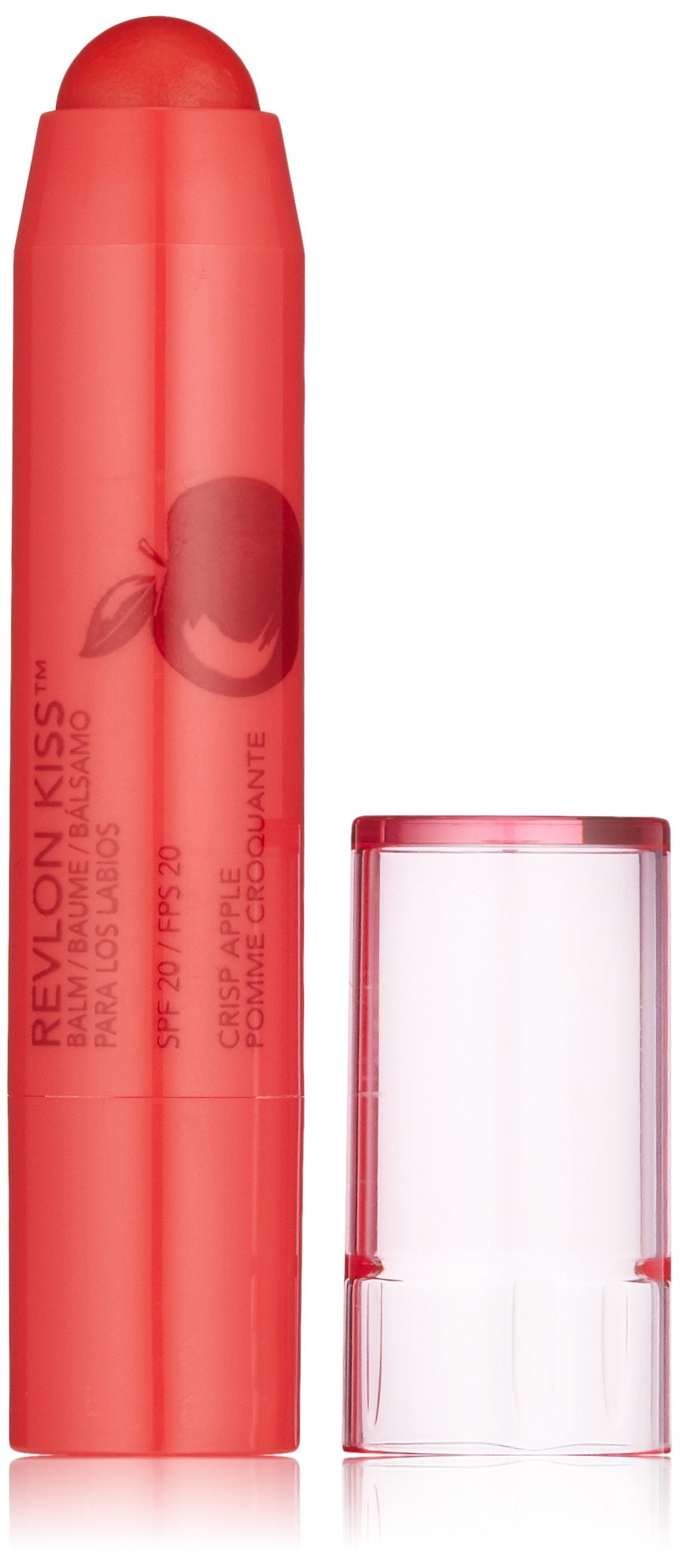 Revlon Kiss Crisp Apple front packaging showing tube and label, convenient for travel