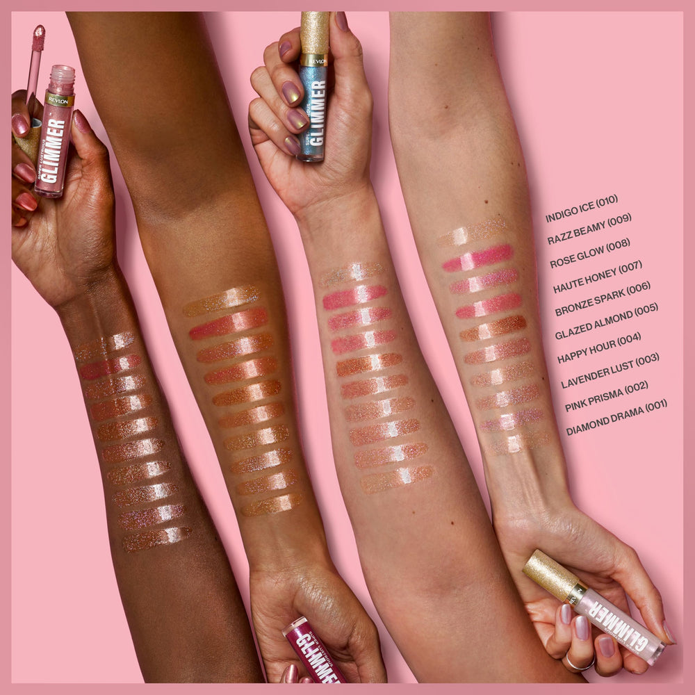 REVLON lifestyle shot of model wearing Haute Honey adding luminous polish