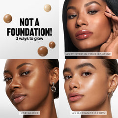 Revlon tint tapped on cheekbone to boost luminous highlight