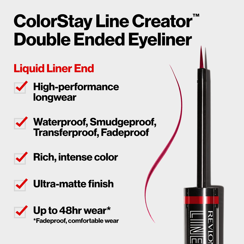 REVLON line creator opened to show both kohl and liquid ends