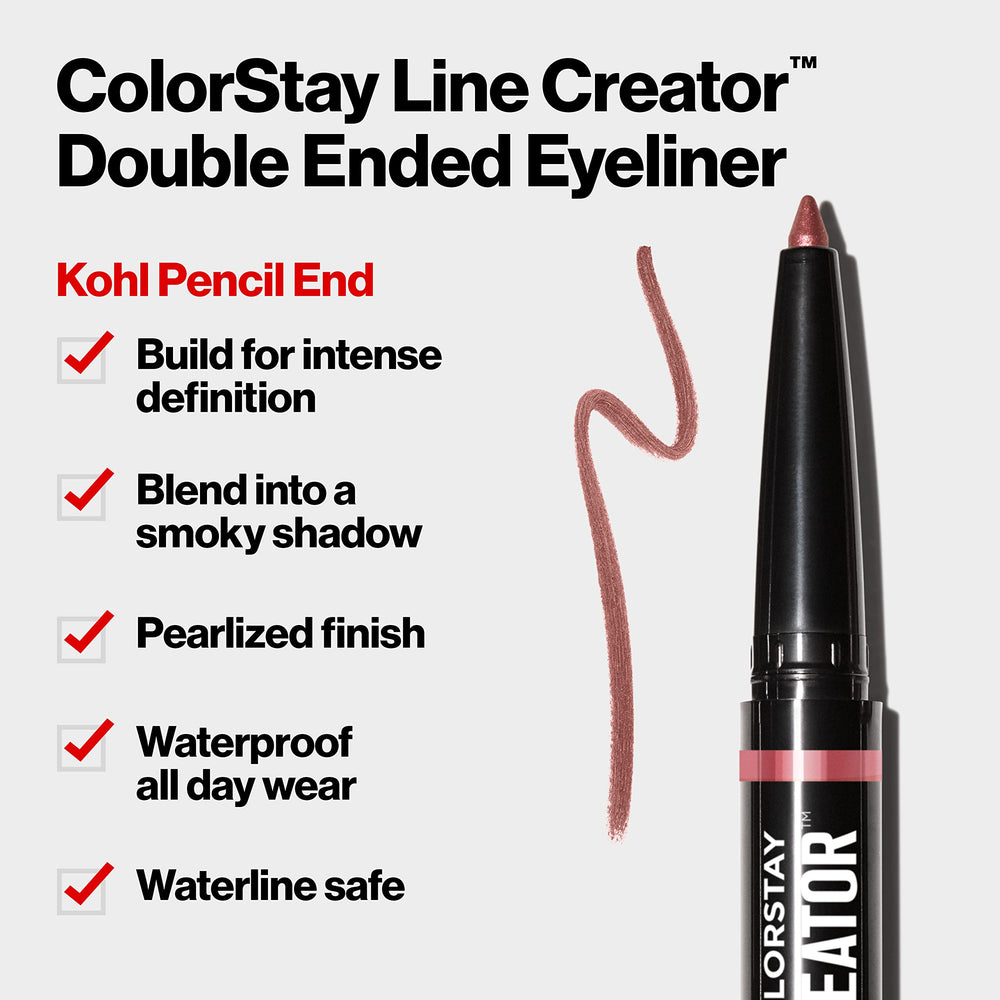 REVLON line creator swatches on skin showing pigment payoff