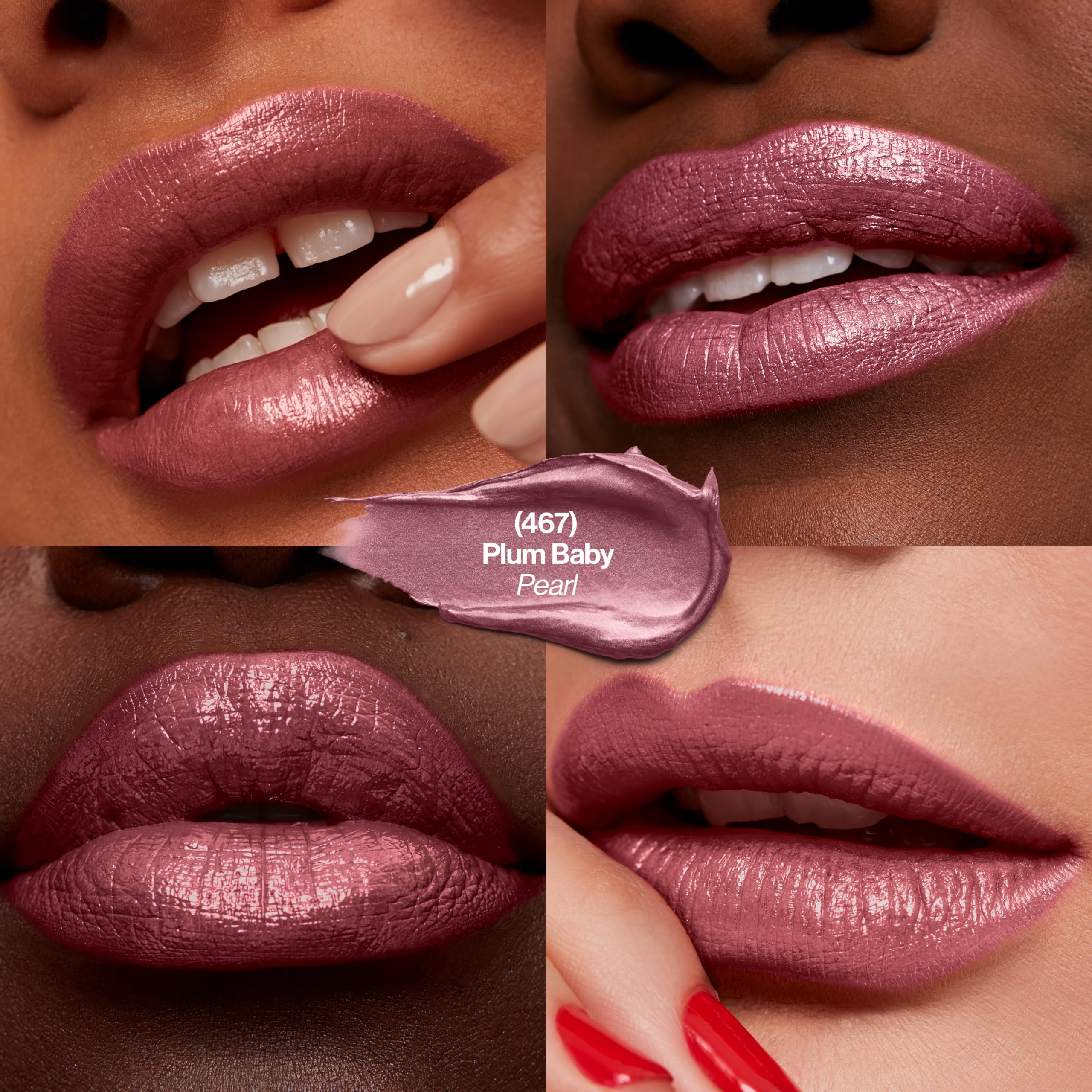 Revlon lipstick bullet close-up showing creamy glide and smooth application