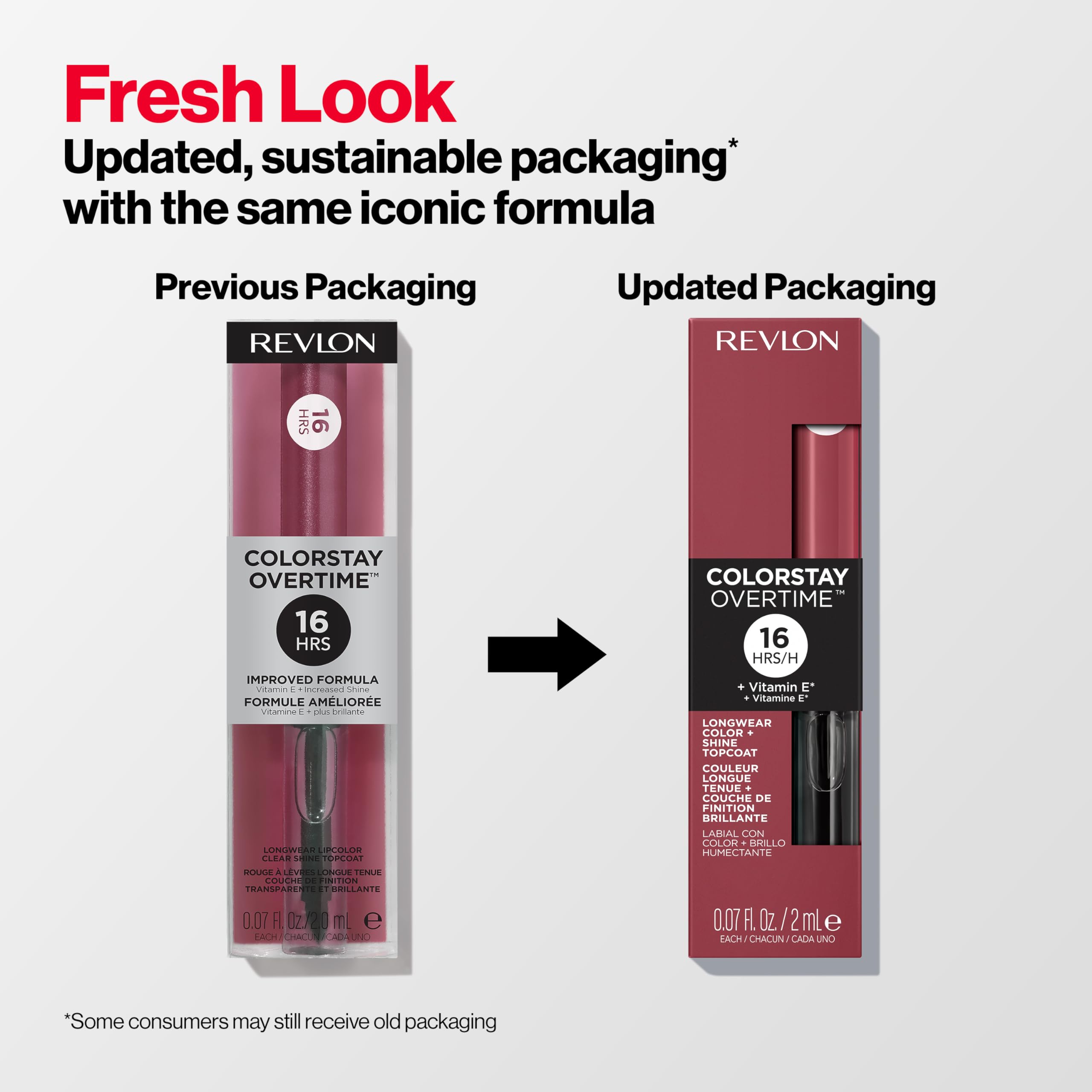 Revlon tube held in hand to show compact size and travel-friendly dual-ended convenience benefit