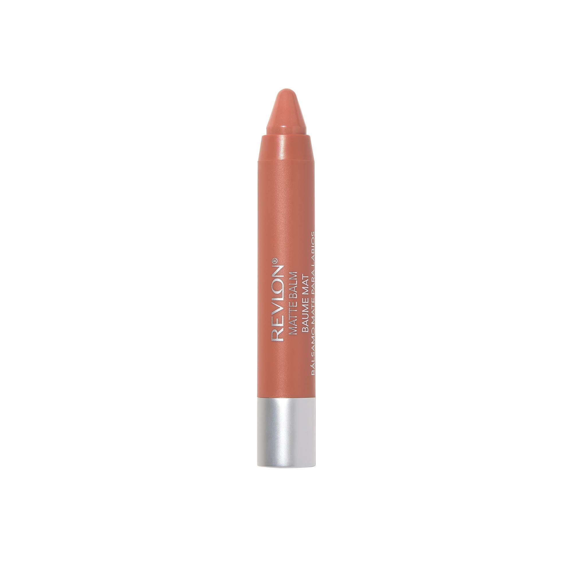 Revlon Matte Balm Enchanting cap off showing tip for precise application benefit