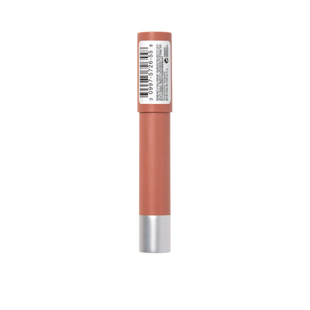 Revlon Matte Balm Enchanting packaging side label showing product information benefit