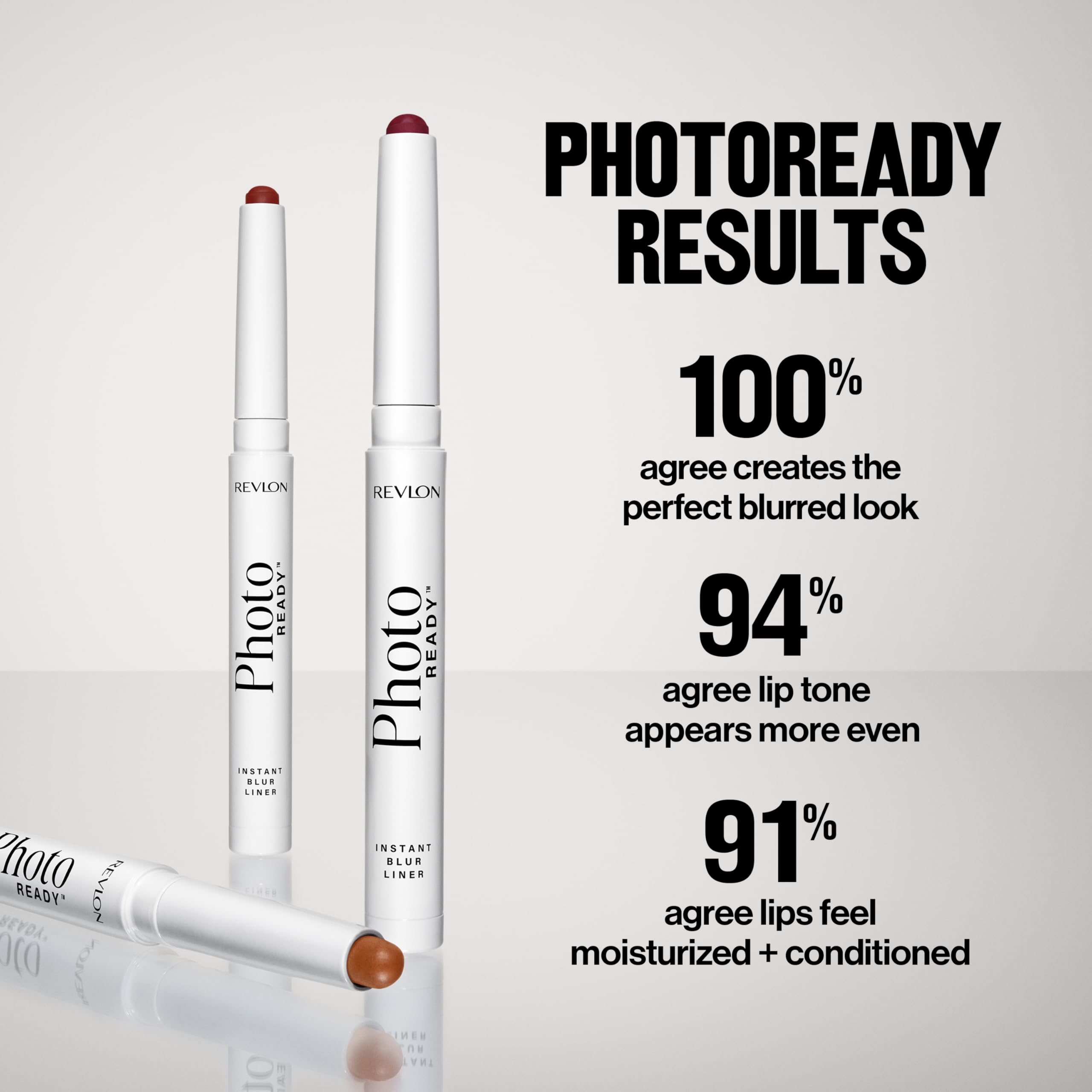 REVLON texture detail of matte blur finish showing soft-focus look and comfortable wear