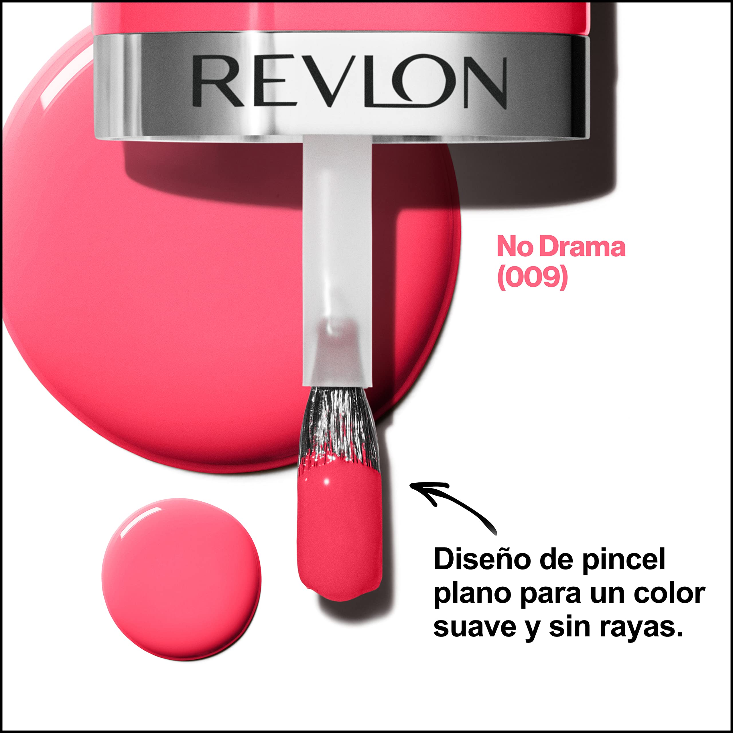 REVLON angled polish bottle highlighting ergonomic cap and label