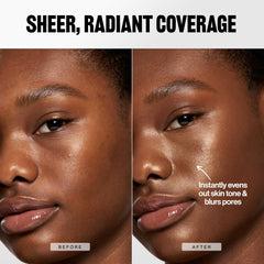 Revlon tint being tapped with fingertips to show quick spot-highlighting and glow benefit