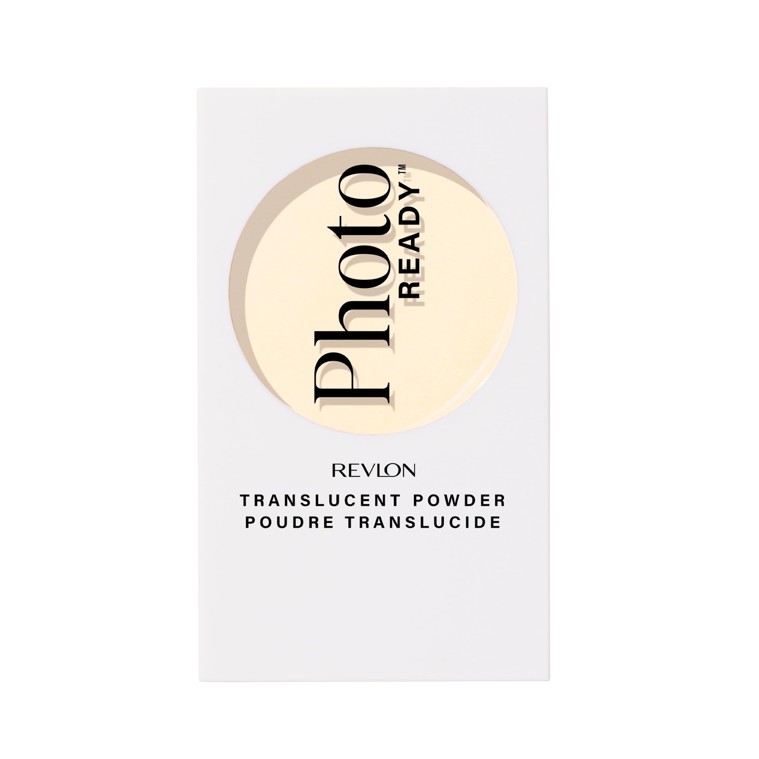 Revlon compact front view showing sleek packaging and translucent shade benefit